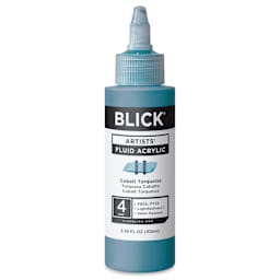 Blick Artists’ Fluid Acrylic - Cobalt Turquoise, 100 ml