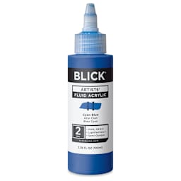 Blick Artists’ Fluid Acrylic - Cyan Blue, 100 ml