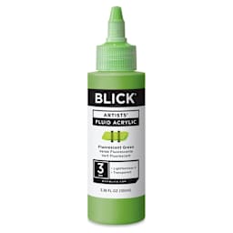 Blick Artists’ Fluid Acrylic - Fluorescent Green, 100 ml