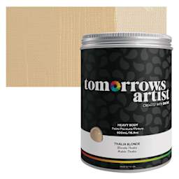 Tomorrow's Artist Eco-Friendly Heavy Body Acrylic Paint - Thalia Blonde, 500 ml jar and swatch