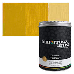 Tomorrow's Artist Eco-Friendly Heavy Body Acrylic Paint - Victoria Sunset, 250 ml jar and swatch