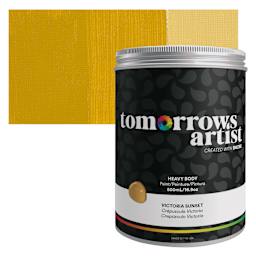 Tomorrow's Artist Eco-Friendly Heavy Body Acrylic Paint - Victoria Sunset, 500 ml jar and swatch