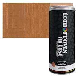 Tomorrow's Artist Eco-Friendly Heavy Body Acrylic Paint - Raw Sienna, 1 L jar and swatch