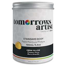Tomorrow's Artist Eco-Friendly Standard Body Acrylic Paint - Cress Yellow, 100 ml