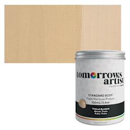 Tomorrow's Artist Eco-Friendly Standard Body Acrylic Paint - Thalia Blonde, 100 ml jar and swatch