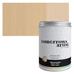 Tomorrow's Artist Eco-Friendly Standard Body Acrylic Paint - Thalia Blonde, 250 ml jar and swatch
