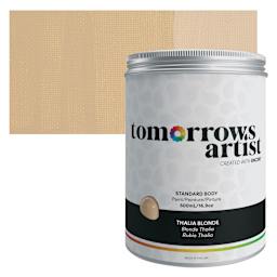 Tomorrow's Artist Eco-Friendly Standard Body Acrylic Paint - Thalia Blonde, 500 ml jar and swatch