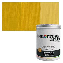 Tomorrow's Artist Eco-Friendly Standard Body Acrylic Paint - Victoria Sunset, 100 ml jar and swatch