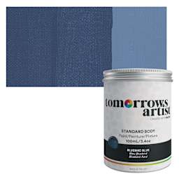 Tomorrow's Artist Eco-Friendly Standard Body Acrylic Paint - Bluebird Blue, 100 ml jar and swatch