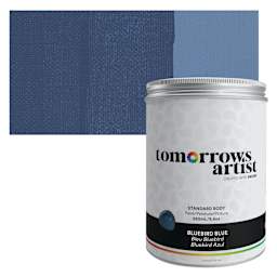 Tomorrow's Artist Eco-Friendly Standard Body Acrylic Paint - Bluebird Blue, 250 ml jar and swatch