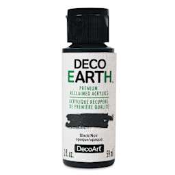 DecoArt DecoEarth Premium Reclaimed Acrylic Paint - Black, 2 oz