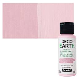 DecoArt DecoEarth Premium Reclaimed Acrylic Paint - Dusty Rose, 2 oz bottle with swatch