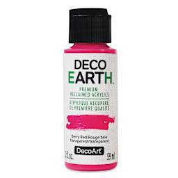 DecoArt DecoEarth Premium Reclaimed Acrylic Paint - Berry Red, 2 oz
