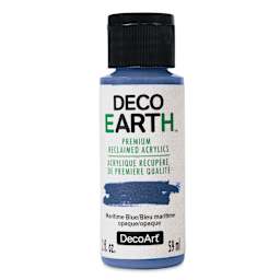 DecoArt DecoEarth Premium Reclaimed Acrylic Paint - Maritime Blue, 2 oz