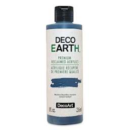 DecoArt DecoEarth Premium Reclaimed Acrylic Paint - Maritime Blue, 8 oz
