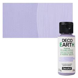 DecoArt DecoEarth Premium Reclaimed Acrylic Paint - Lavender, 2 oz bottle with swatch