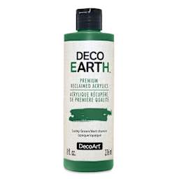 DecoArt DecoEarth Premium Reclaimed Acrylic Paint - Lucky Green, 8 oz