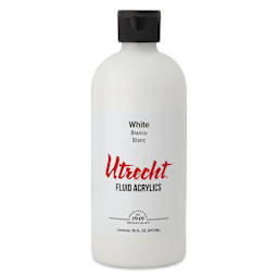 Utrecht Fluid Acrylic - Titanium White, 16 oz