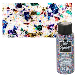 FolkArt Glitterific Acrylic Paint - Kaleidoscope - Bottle and Swatch