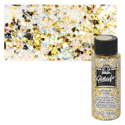 FolkArt Glitterific Acrylic Paint - Unicorn - Bottle and Swatch
