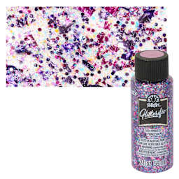 FolkArt Glitterific Acrylic Paint - Princess - Bottle and Swatch