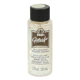 FolkArt Glitterific Acrylic Paint - Clear Hologram, 2 oz - front