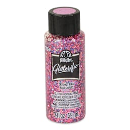 FolkArt Glitterific Acrylic Paint - Hot Pink, 2 oz - front