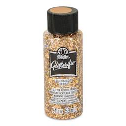 FolkArt Glitterific Acrylic Paint - Rose Gold, 2 oz - front