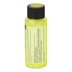 FolkArt Glitterific Acrylic Paint - Neon Yellow, 2 oz - back