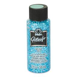 FolkArt Glitterific Acrylic Paint - Aqua, 2 oz - front