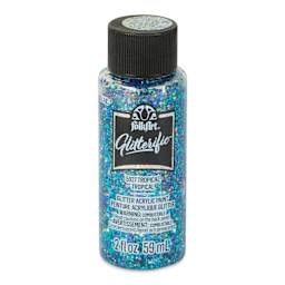 FolkArt Glitterific Acrylic Paint - Tropical, 2 oz - front