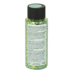 FolkArt Glitterific Acrylic Paint - Green, 2 oz - back