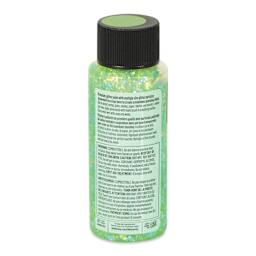FolkArt Glitterific Acrylic Paint - Neon Lime, 2 oz - back