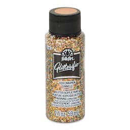 FolkArt Glitterific Acrylic Paint - Cinnamon, 2 oz - front