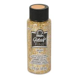 FolkArt Glitterific Fine Acrylic Paint - Gold, 2 oz - front