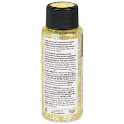 FolkArt Glitterific Pastel Paint - Pastel Yellow, 2 oz, back of bottle