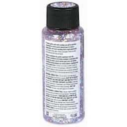 FolkArt Glitterific Pastel Paint - Pastel Purple, 2 oz, back of bottle
