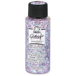 FolkArt Glitterific Pastel Paint - Pastel Purple, 2 oz, front of bottle