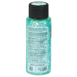 FolkArt Glitterific Pastel Paint - Pastel Mint, 2 oz, back of bottle