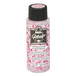 FolkArt Glitterific Pop Acrylic Paint - Princess Potion, 2 oz - front