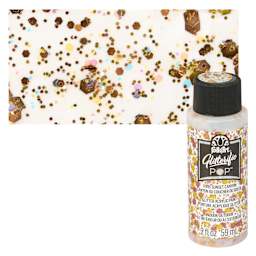 FolkArt Glitterific Pop Acrylic Paint - Sunset Canyon - Bottle and Swatch