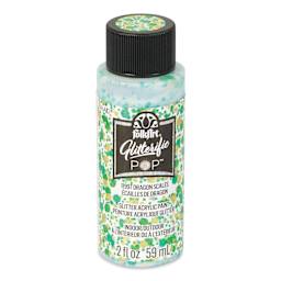 FolkArt Glitterific Pop Acrylic Paint - Dragon Scales, 2 oz - front