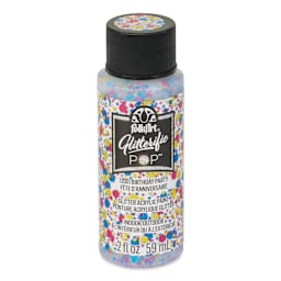 FolkArt Glitterific Pop Acrylic Paint - Birthday Party, 2 oz - front