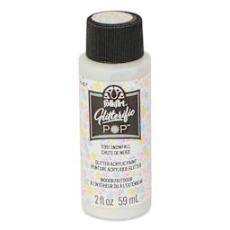 FolkArt Glitterific Pop Acrylic Paint - Snowfall, 2 oz - front