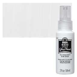 FolkArt Murano Glass Paint - Opaque White, 2 oz bottle and swatch