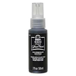 FolkArt Murano Glass Paint - Opaque Black, 2 oz