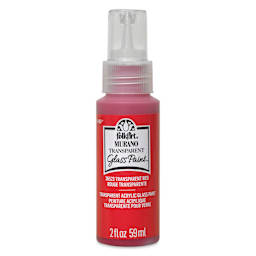 FolkArt Murano Glass Paint - Red, 2 oz