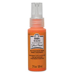 FolkArt Murano Glass Paint - Orange, 2 oz