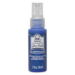 FolkArt Murano Glass Paint - Deep Blue, 2 oz