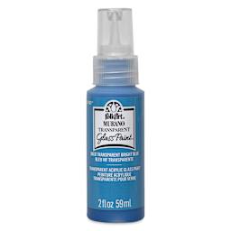 FolkArt Murano Glass Paint - Bright Blue, 2 oz